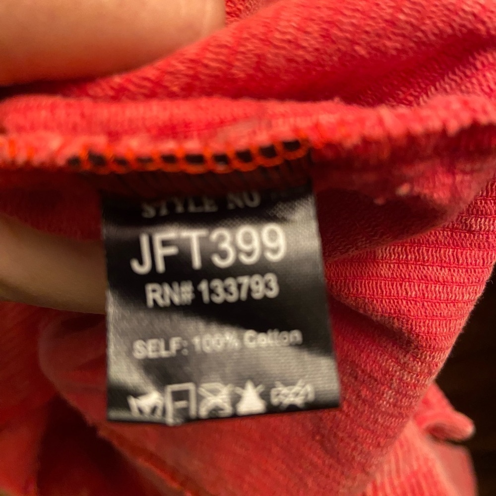 NWT POL Button Corduroy Womens Trucker Jacket rusty red raw hem cropped small - Picture 8 of 8